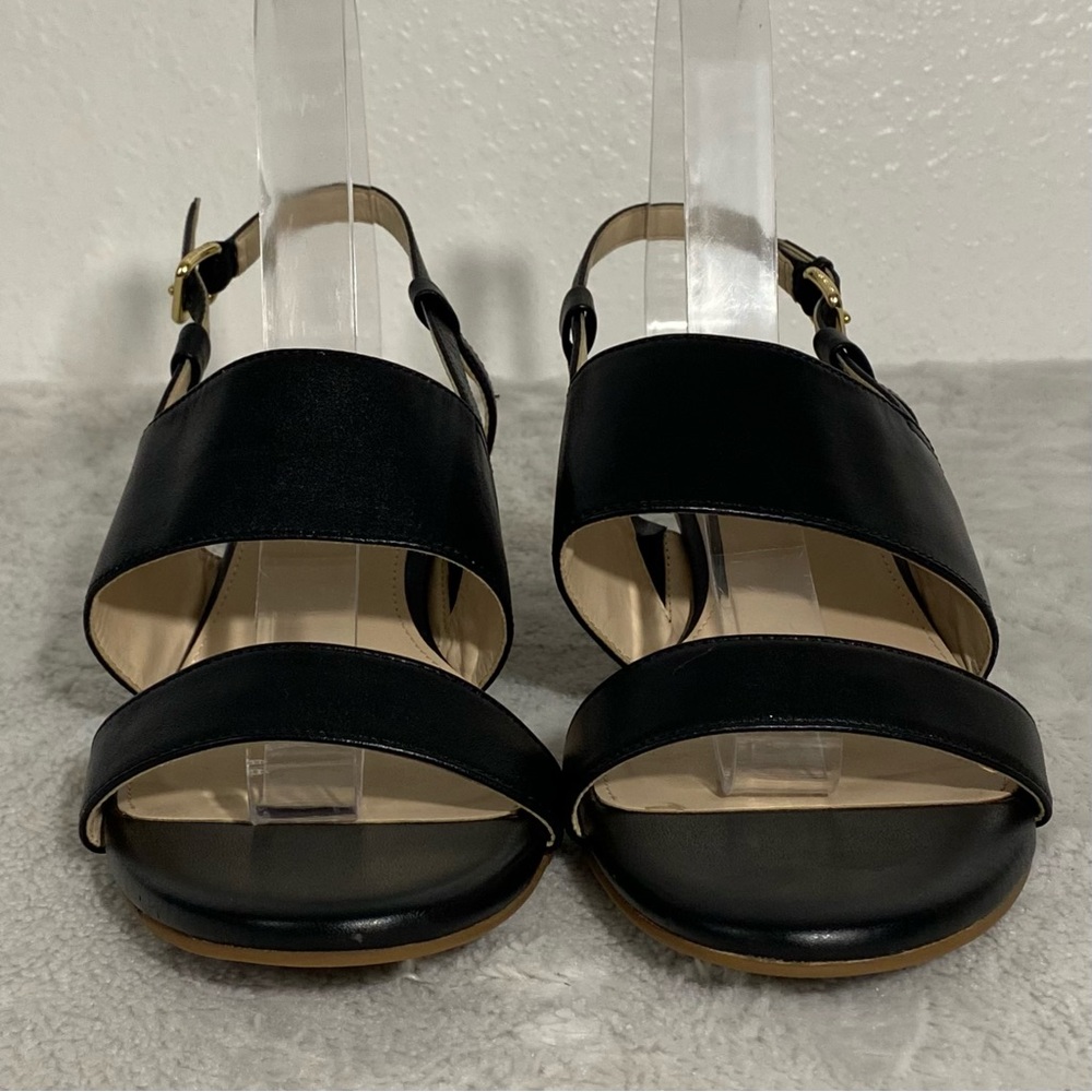 Cole Haan Annabel Grand Black Leather Wedge Sandals Women’s Size 8.5B - Picture 4 of 9